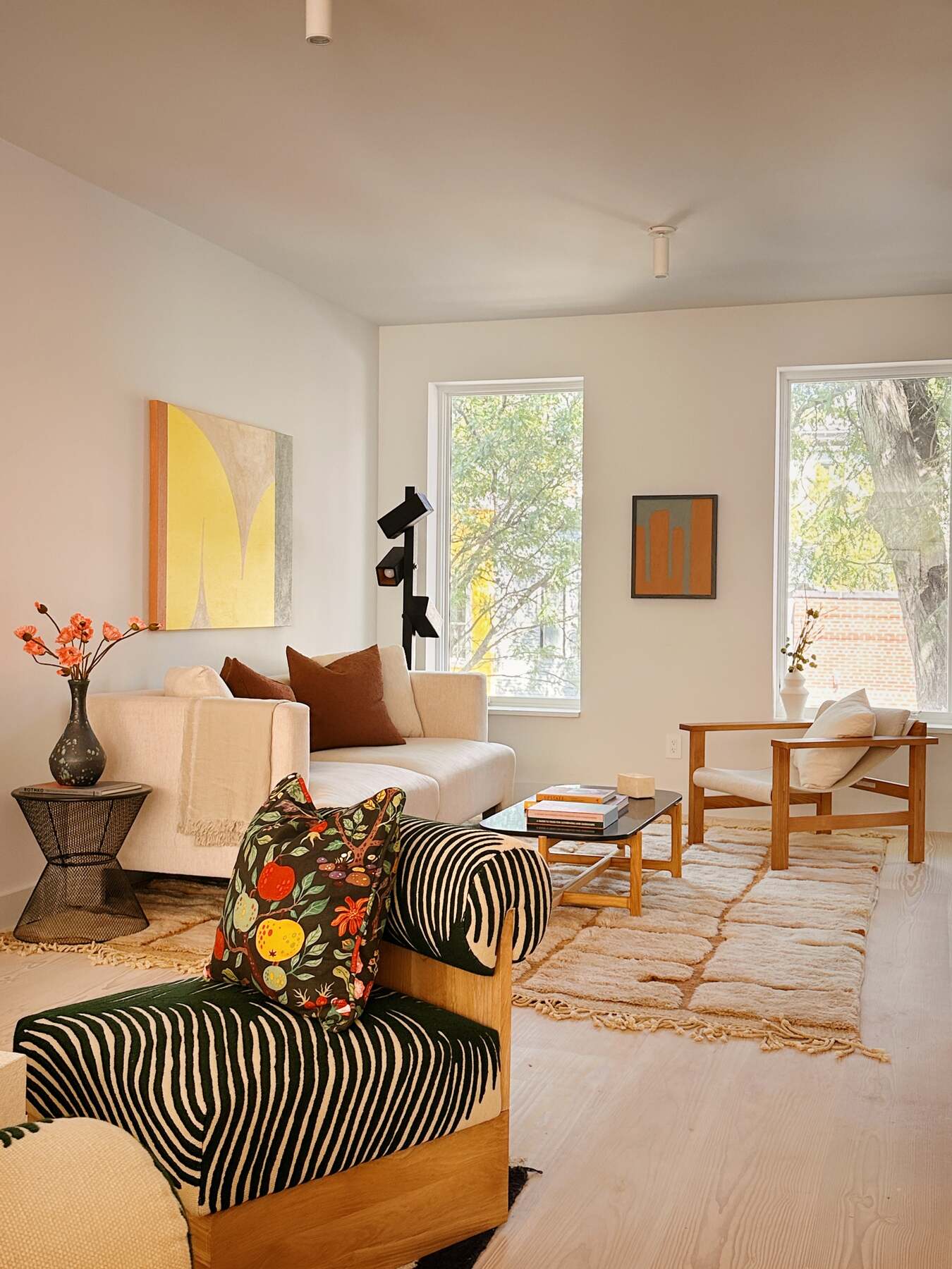 Living room with an arched opening at 42 Garfield Place