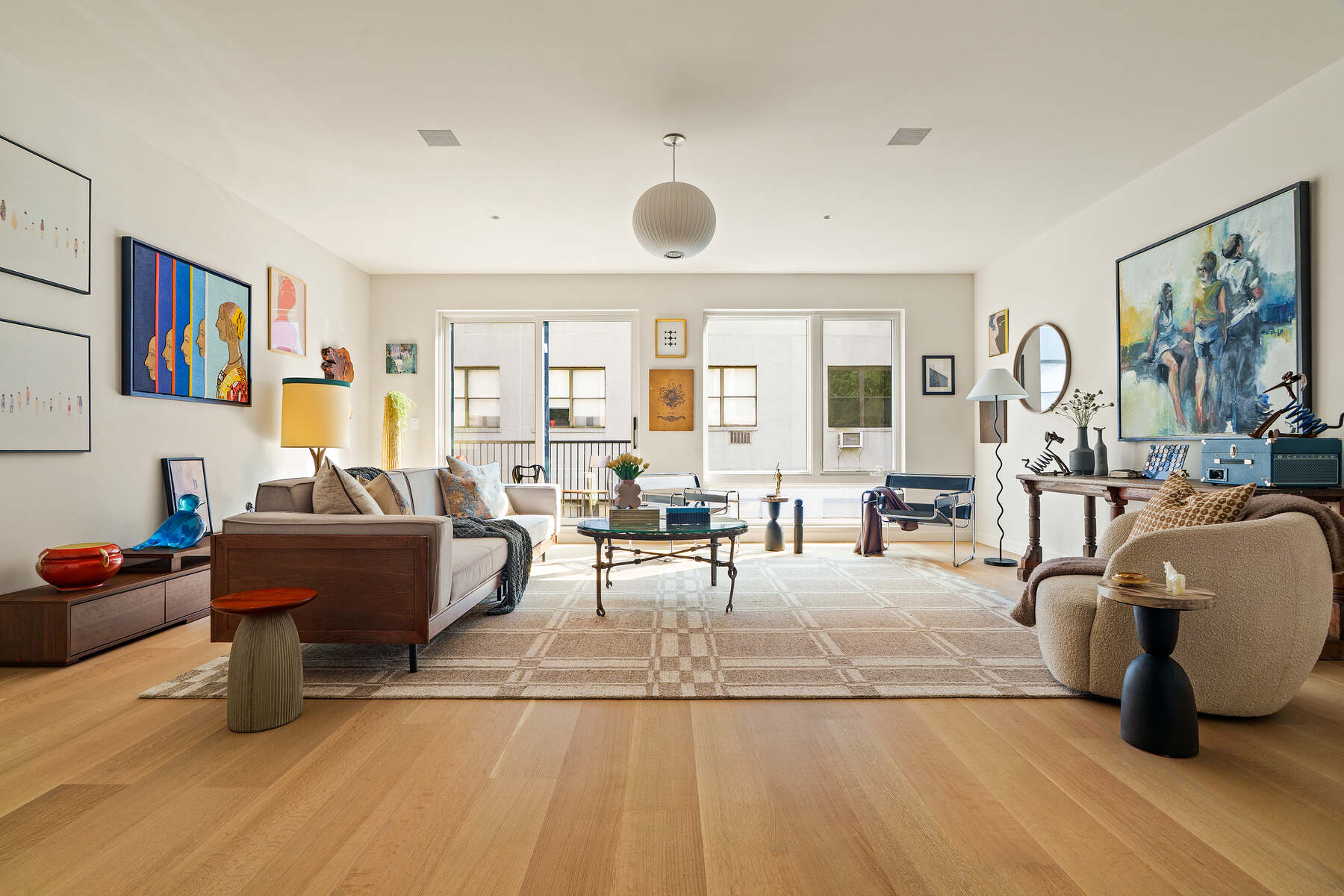 Wide view of the living room at 436 State Street