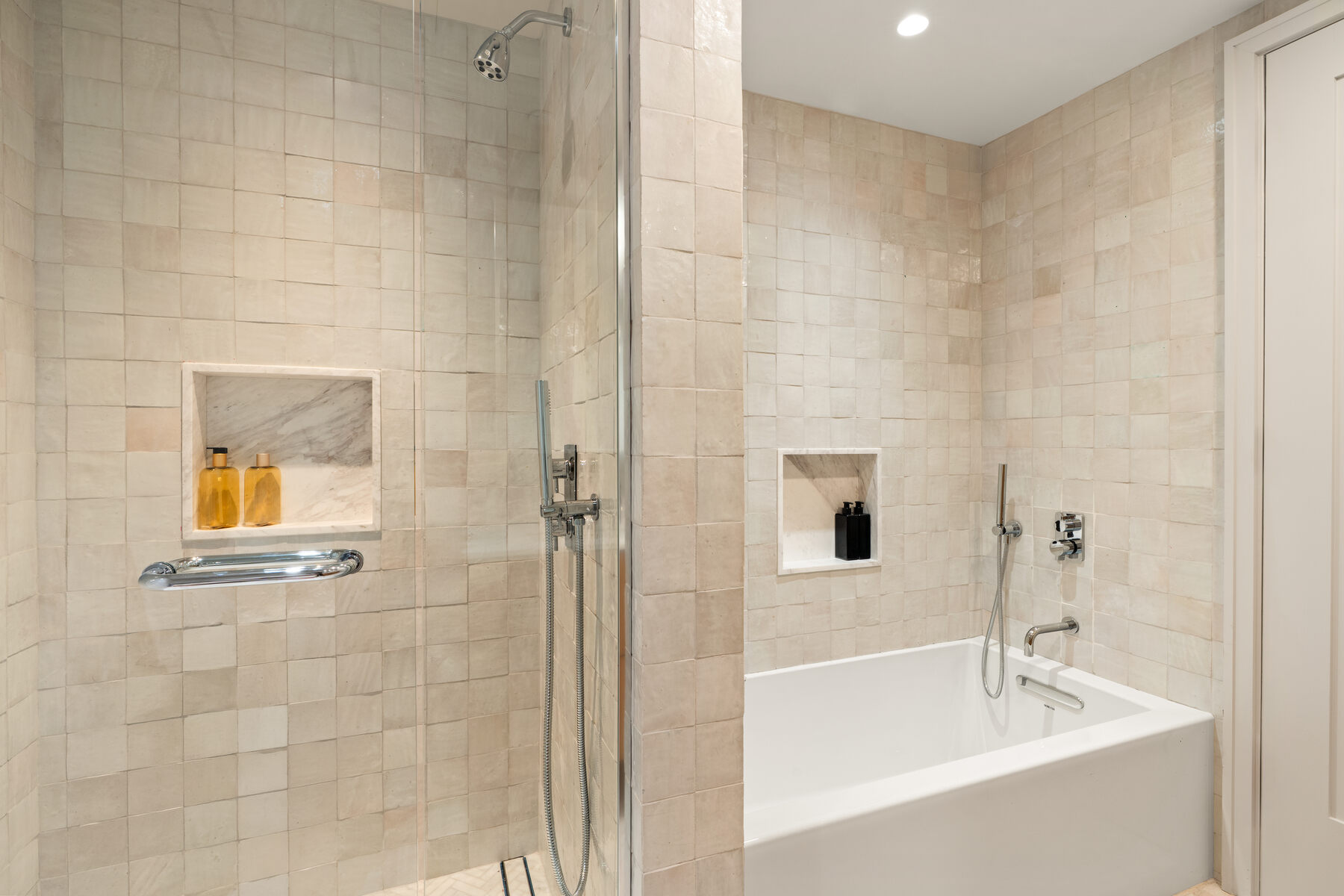 Stone-lined bathroom at 436 State Street
