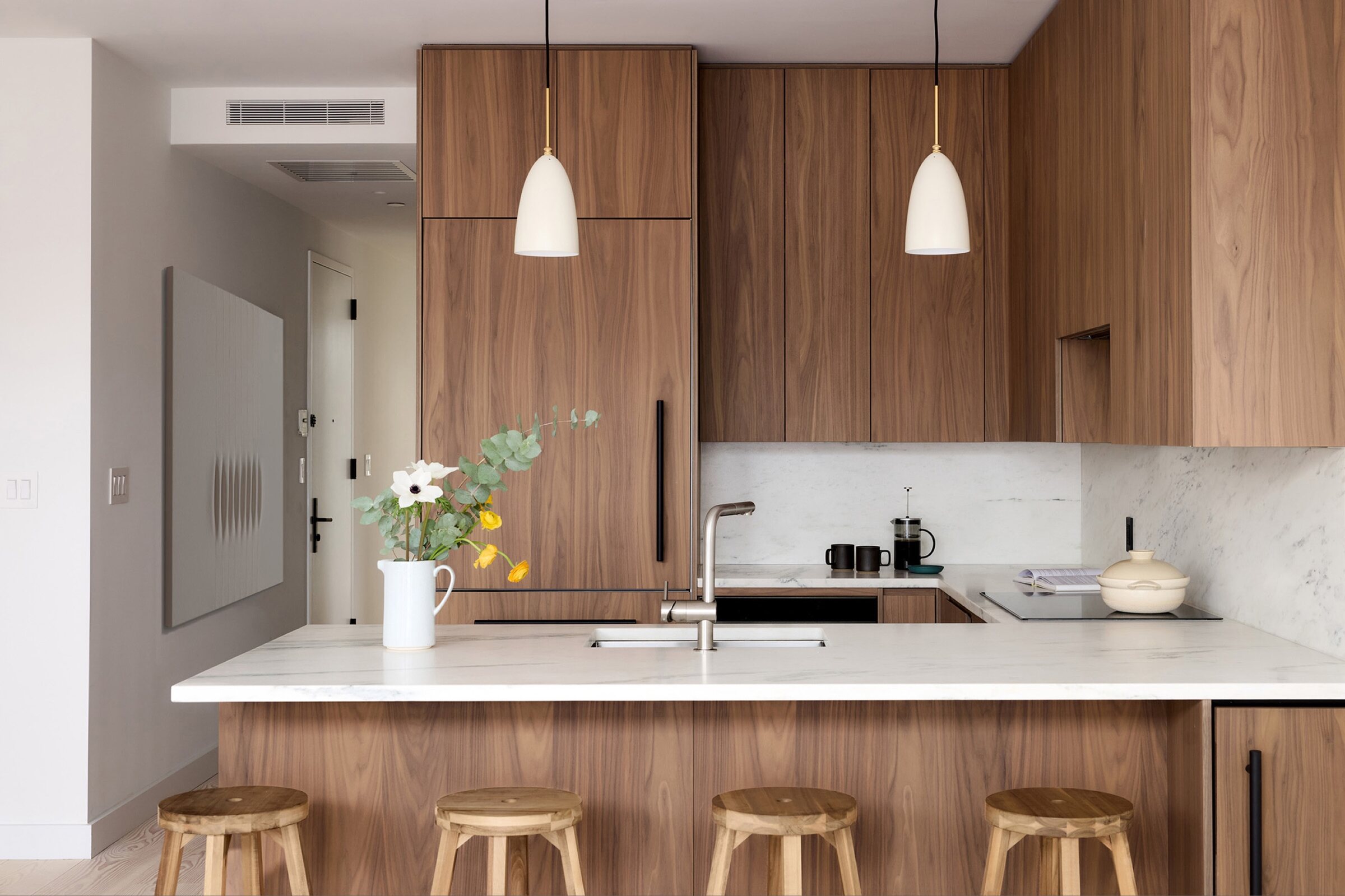 Walnut kitchen at 44 Garfield Place
