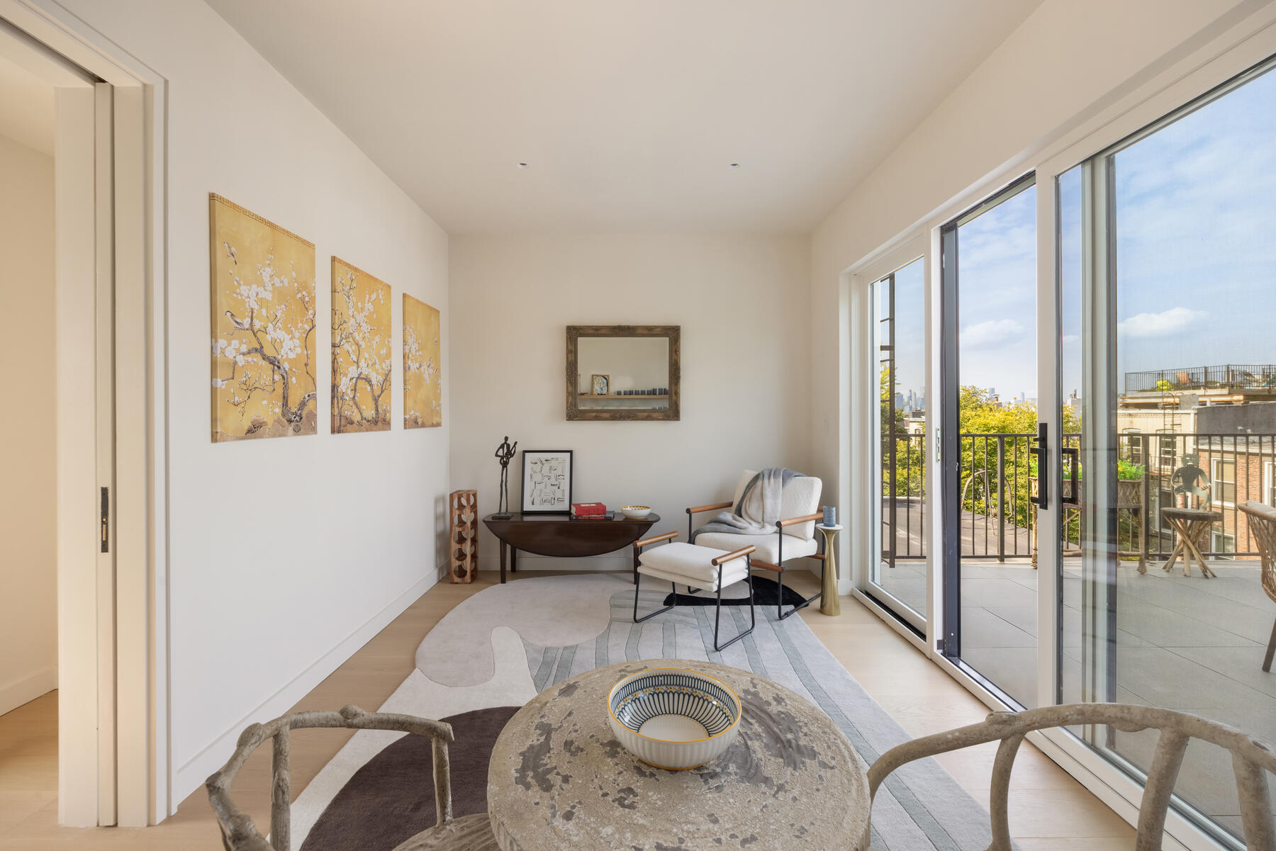 Study opening to a private terrace at 591 10th Street