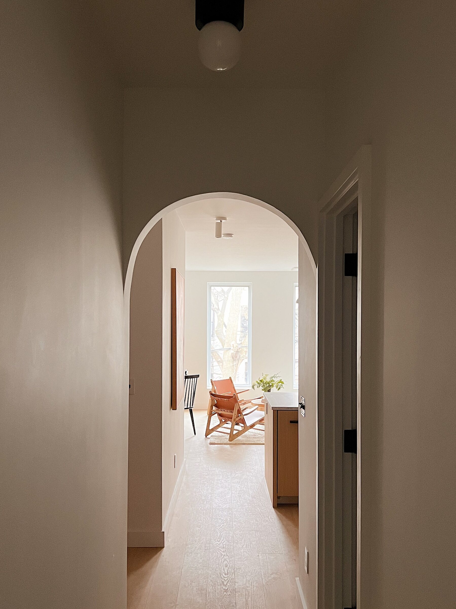 Arched hallway at 708 Degraw Street